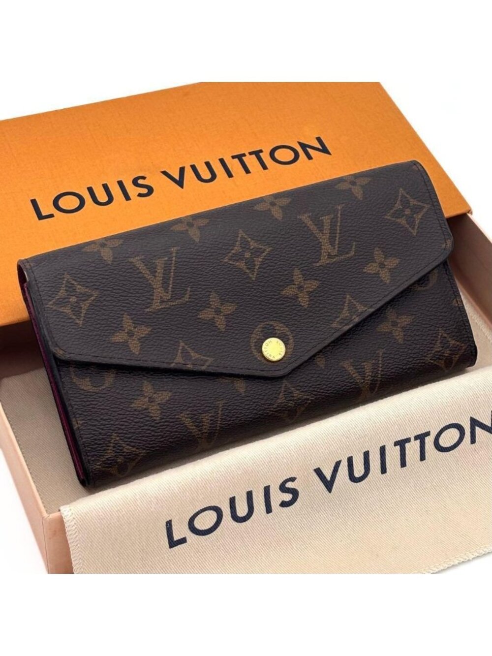 Louis Vuitton Monogram Portefeuille Sarah Pink Wallet Bifold